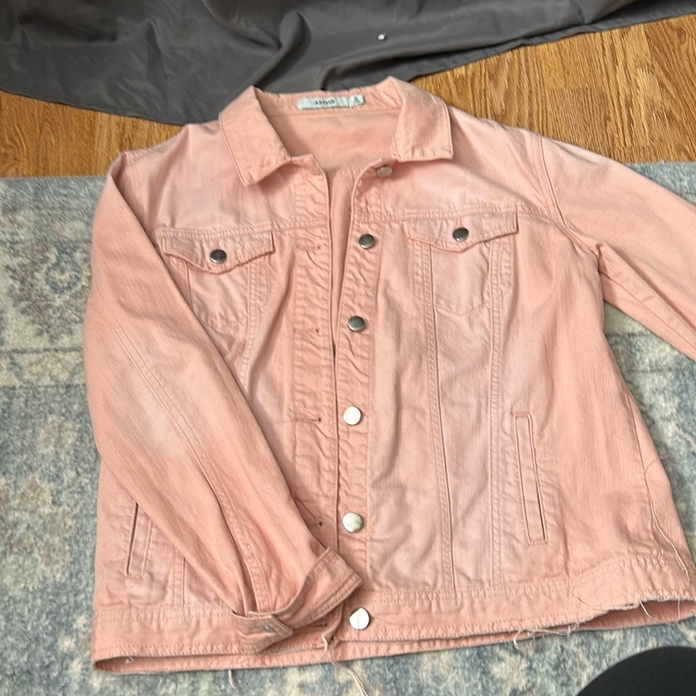 JUSTFAB Light Pink Jean Jacket | Size Medium